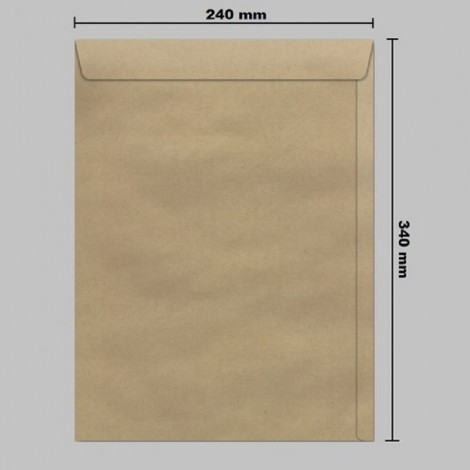 CX ENVELOPE 240X340 KRAFT NATURAL C/100 UN